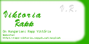 viktoria rapp business card