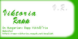 viktoria rapp business card